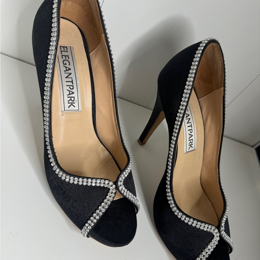 Elegant Park Peep Toe Satin
